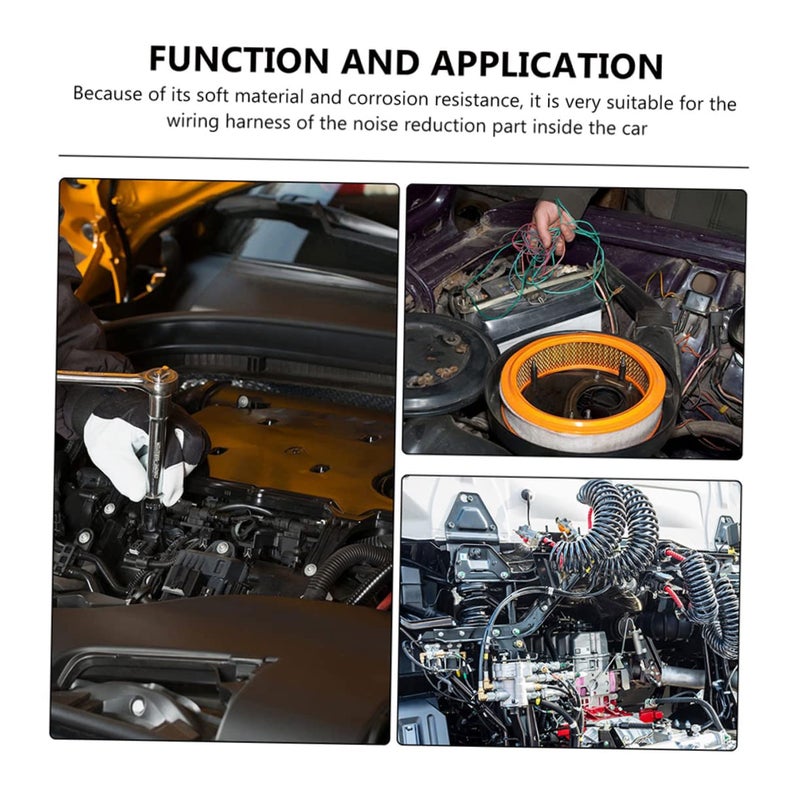 High Temp Wire Harness Tape 2 Rolls 1500X3 2CM Black Heat Resistant for Car - Image 2